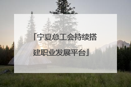 宁夏总工会持续搭建职业发展平台