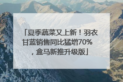 夏季蔬菜又上新！羽衣甘蓝销售同比猛增70%，盒马新推升级版