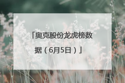 奥克股份龙虎榜数据（6月5日）