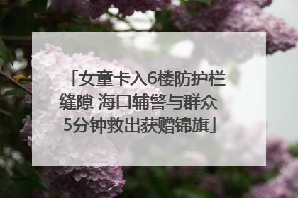 女童卡入6楼防护栏缝隙 海口辅警与群众5分钟救出获赠锦旗