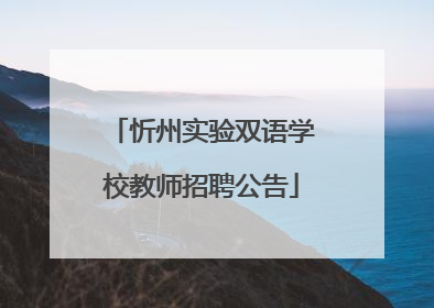 忻州实验双语学校教师招聘公告
