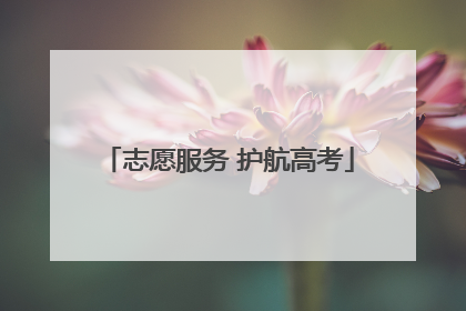 志愿服务 护航高考
