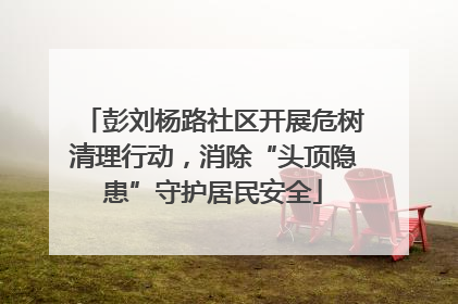 彭刘杨路社区开展危树清理行动，消除“头顶隐患”守护居民安全