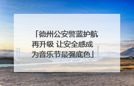 德州公安警蓝护航再升级 让安全感成为音乐节最强底色