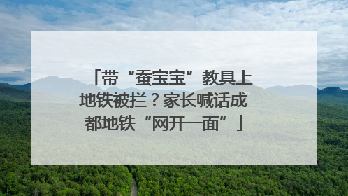 带“蚕宝宝”教具上地铁被拦？家长喊话成都地铁“网开一面”