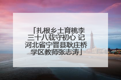 扎根乡土育桃李 三十八载守初心 记河北省宁晋县耿庄桥学区教师张志涛