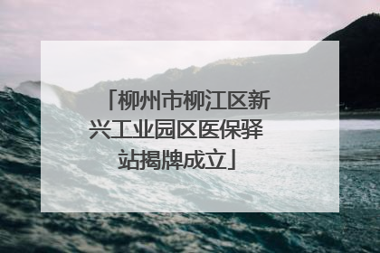 柳州市柳江区新兴工业园区医保驿站揭牌成立