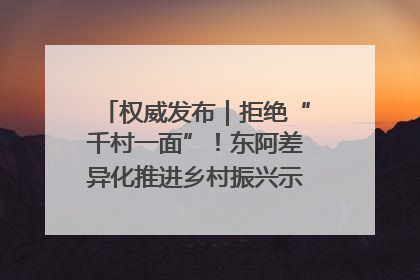 权威发布｜拒绝“千村一面”！东阿差异化推进乡村振兴示范片区建设