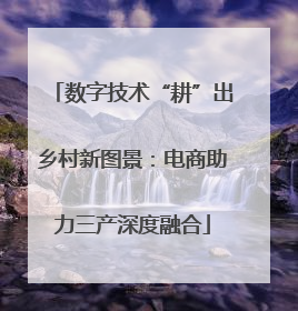 数字技术“耕”出乡村新图景：电商助力三产深度融合