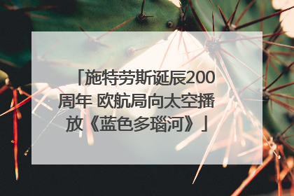 施特劳斯诞辰200周年 欧航局向太空播放《蓝色多瑙河》
