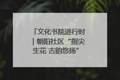 文化书院进行时｜朝阳社区“指尖生花 古韵悠扬”公益课堂开课了
