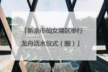 新余市仙女湖区举行龙舟活水仪式（图）