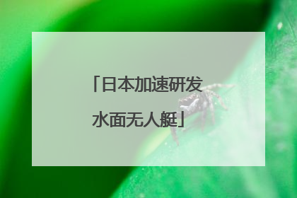 日本加速研发水面无人艇