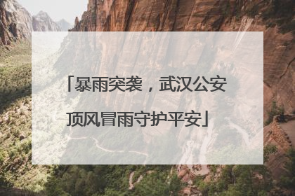 暴雨突袭，武汉公安顶风冒雨守护平安
