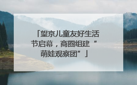 望京儿童友好生活节启幕，商圈组建“萌娃观察团”