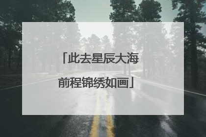 此去星辰大海 前程锦绣如画