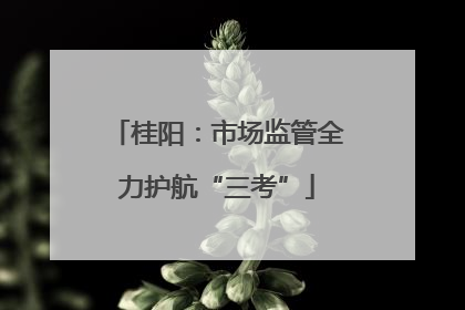 桂阳：市场监管全力护航“三考”