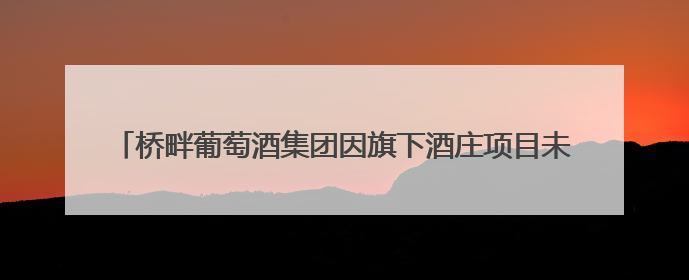 桥畔葡萄酒集团因旗下酒庄项目未经消防审查擅自施工被罚3万元