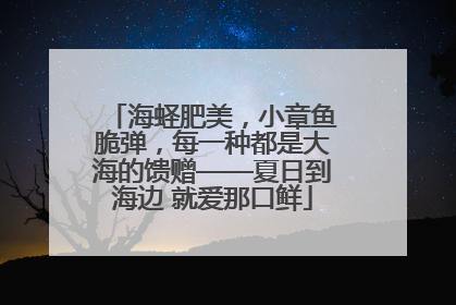 海蛏肥美，小章鱼脆弹，每一种都是大海的馈赠——夏日到海边 就爱那口鲜