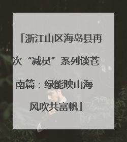 浙江山区海岛县再次“减员”系列谈苍南篇：绿能映山海 风吹共富帆