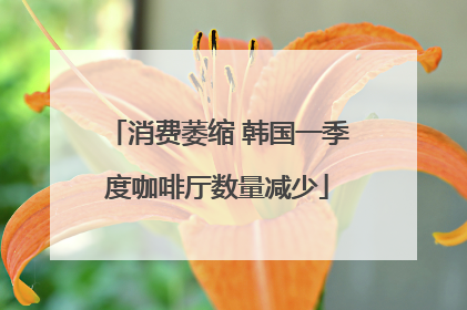 消费萎缩 韩国一季度咖啡厅数量减少