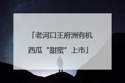 老河口王府洲有机西瓜“甜蜜”上市