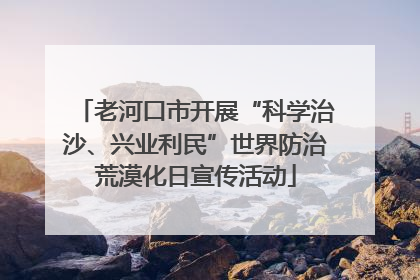 老河口市开展“科学治沙、兴业利民”世界防治荒漠化日宣传活动