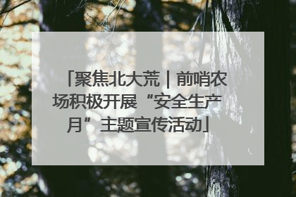 聚焦北大荒｜前哨农场积极开展“安全生产月”主题宣传活动