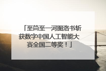 至简至一河图洛书斩获数字中国人工智能大赛全国二等奖！