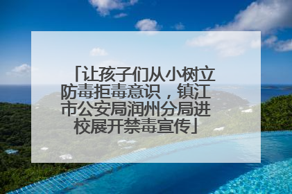 让孩子们从小树立防毒拒毒意识，镇江市公安局润州分局进校展开禁毒宣传
