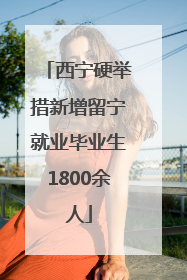 西宁硬举措新增留宁就业毕业生1800余人