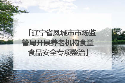 辽宁省凤城市市场监管局开展养老机构食堂食品安全专项整治