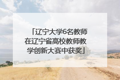 辽宁大学6名教师在辽宁省高校教师教学创新大赛中获奖