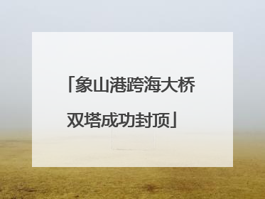 象山港跨海大桥双塔成功封顶