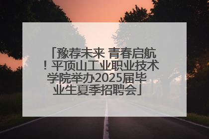 豫荐未来 青春启航！平顶山工业职业技术学院举办2025届毕业生夏季招聘会