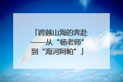 跨越山海的奔赴——从“杨老师”到“海河阿帕”