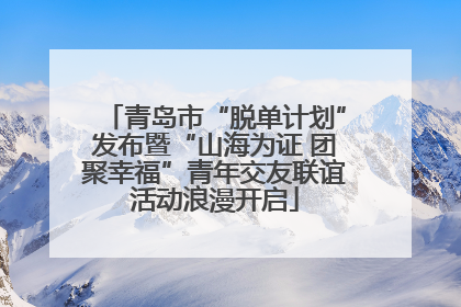 青岛市“脱单计划”发布暨“山海为证 团聚幸福”青年交友联谊活动浪漫开启