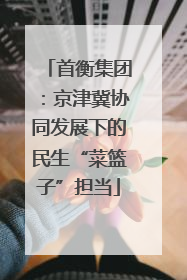 首衡集团：京津冀协同发展下的民生“菜篮子”担当