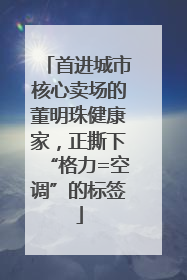 首进城市核心卖场的董明珠健康家，正撕下“格力=空调”的标签