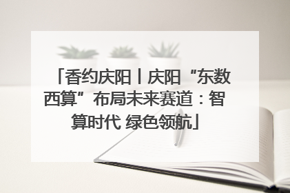 香约庆阳丨庆阳“东数西算”布局未来赛道：智算时代 绿色领航