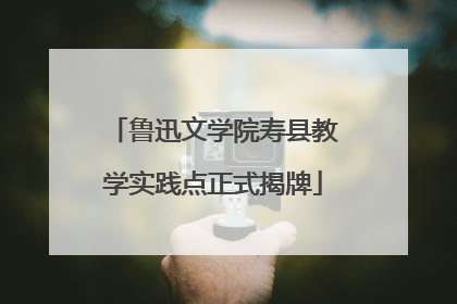 鲁迅文学院寿县教学实践点正式揭牌