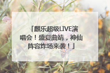 麒乐超级LIVE演唱会！盛夏曲靖，神仙阵容炸场来袭！