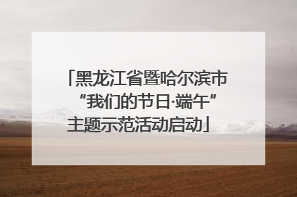 黑龙江省暨哈尔滨市“我们的节日·端午”主题示范活动启动