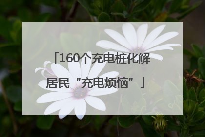 160个充电桩化解居民“充电烦恼”