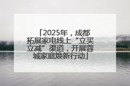 2025年，成都拓展家电线上“立买立减”渠道，开展蓉城家庭焕新行动