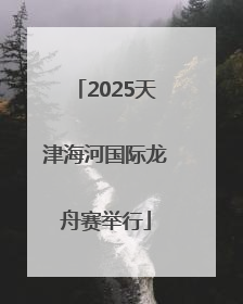 2025天津海河国际龙舟赛举行