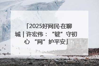 2025好网民·在聊城｜许宏伟：“键”守初心 “网”护平安